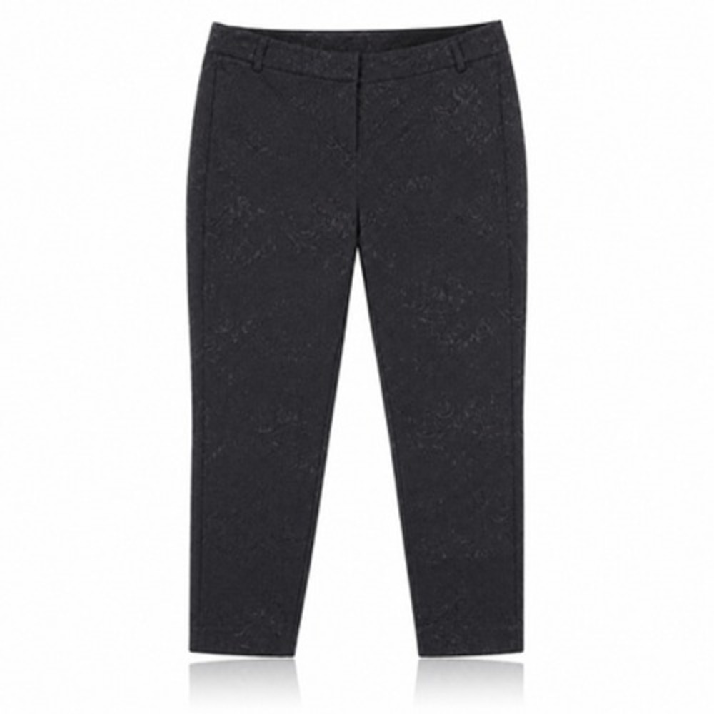 Express Columnist Pants Women's 10 Black Floral‎ Jacquard Slim Ankle